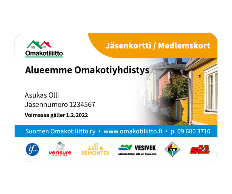 Kuvassa vuoden 2021 jäsenkortti